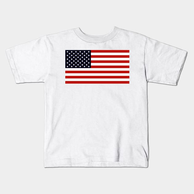 Classic Standard American Flag Kids T-Shirt by PoizonBrand